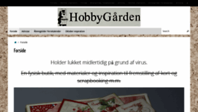 What Hobbygaarden.dk website looked like in 2020 (4 years ago)