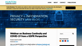 What Huntonprivacyblog.com website looked like in 2020 (4 years ago)