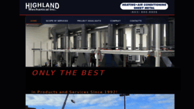 What Highlandmechanical.com website looked like in 2020 (4 years ago)