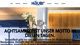 What Haeubi.ch website looked like in 2020 (4 years ago)