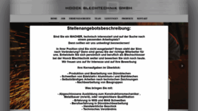 What Hoock-blechtechnik.de website looked like in 2020 (4 years ago)
