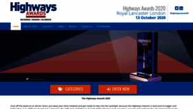 What Highwaysawards.co.uk website looked like in 2020 (4 years ago)