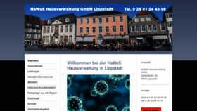 What Hawos-hausverwaltung.de website looked like in 2020 (4 years ago)
