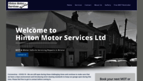 What Hintonmotorservices.co.uk website looked like in 2020 (4 years ago)