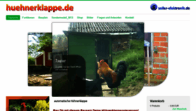What Huehnerklappe.de website looked like in 2020 (4 years ago)