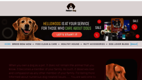 What Hellowdog.com website looked like in 2020 (5 years ago)