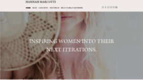 What Hannahmarcotti.com website looked like in 2020 (4 years ago)