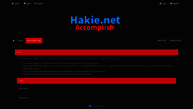 What Hakie.net website looked like in 2020 (4 years ago)
