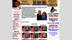What Huntstamps.com website looked like in 2020 (4 years ago)