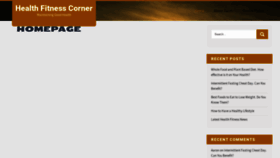 What Healthfitnesscorner.com website looked like in 2020 (4 years ago)