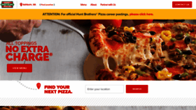 What Huntbrotherspizza.com website looked like in 2020 (4 years ago)