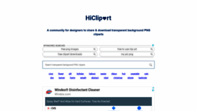 What Hiclipart.com website looked like in 2020 (3 years ago)