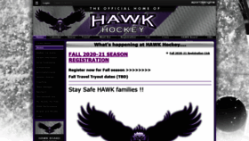 What Hawkhockey.net website looked like in 2020 (4 years ago)