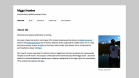 What Higgshunter.wordpress.com website looked like in 2020 (4 years ago)