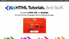 What Htmldog.com website looked like in 2020 (3 years ago)