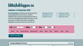 What Hittajulklappar.se website looked like in 2020 (3 years ago)