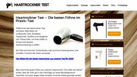 What Haartrocknertests.com website looked like in 2020 (4 years ago)