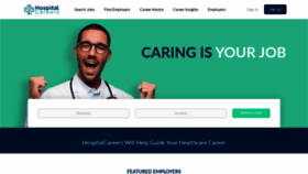 What Hospitalcareers.com website looked like in 2020 (3 years ago)