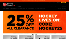 What Hockeymonkey.ca website looked like in 2020 (4 years ago)