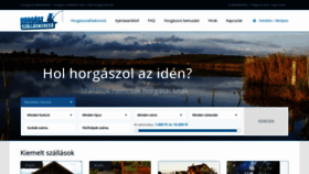 What Horgaszszallaskereso.hu website looked like in 2020 (4 years ago)