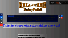 What Halloffamefantasyfootball.com website looked like in 2020 (3 years ago)