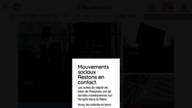 What Humanite.fr website looked like in 2020 (4 years ago)