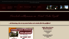 What Hotelhohereuth.de website looked like in 2020 (3 years ago)