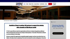 What Handfulsofhope.org website looked like in 2020 (3 years ago)