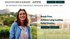 What Houstonsinussurgery.com website looked like in 2020 (3 years ago)