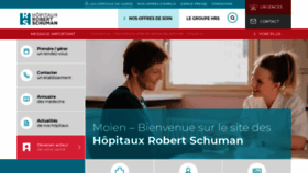 What Hopitauxschuman.lu website looked like in 2020 (3 years ago)