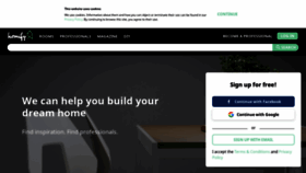 What Homify.co.uk website looked like in 2020 (6 years ago)