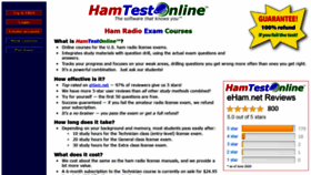 What Hamtestonline.com website looked like in 2020 (3 years ago)