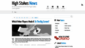What Highstakesnews.com website looked like in 2020 (3 years ago)