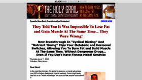 What Holygrailbodytransformation.com website looked like in 2020 (3 years ago)