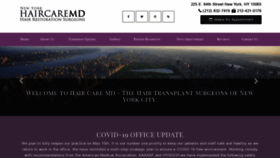 What Haircaremd.com website looked like in 2020 (3 years ago)