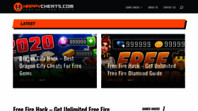 What Happycheats.com website looked like in 2020 (3 years ago)