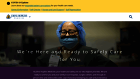 What Hopkinsmedicine.org website looked like in 2020 (3 years ago)