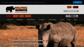 What Helpingrhinos.org website looked like in 2020 (3 years ago)
