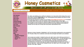 What Honeycosmetics.co.uk website looked like in 2020 (3 years ago)