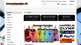 What Herrenhemden.de website looked like in 2020 (5 years ago)