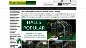What Hallsgreenhouses.co.uk website looked like in 2020 (3 years ago)