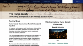 What Humesociety.org website looked like in 2020 (3 years ago)