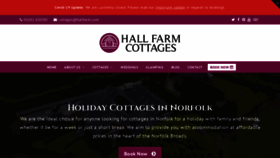 What Hallfarm.com website looked like in 2020 (3 years ago)