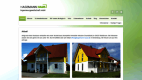 What Hagemann-haus.com website looked like in 2020 (3 years ago)