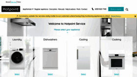 What Hotpointservice.co.uk website looked like in 2020 (3 years ago)