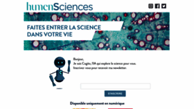 What Humensciences.com website looked like in 2020 (3 years ago)
