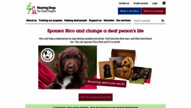 What Hearingdogs.org.uk website looked like in 2020 (3 years ago)