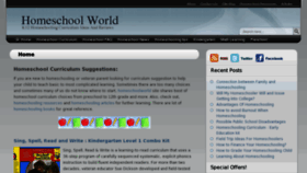 What Homeschoolworld.net website looked like in 2011 (12 years ago)