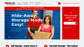 What Hideawaystorage.com website looked like in 2020 (3 years ago)