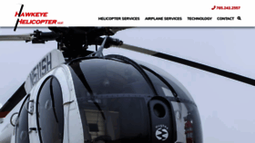 What Hawkeyehelicopter.net website looked like in 2020 (3 years ago)